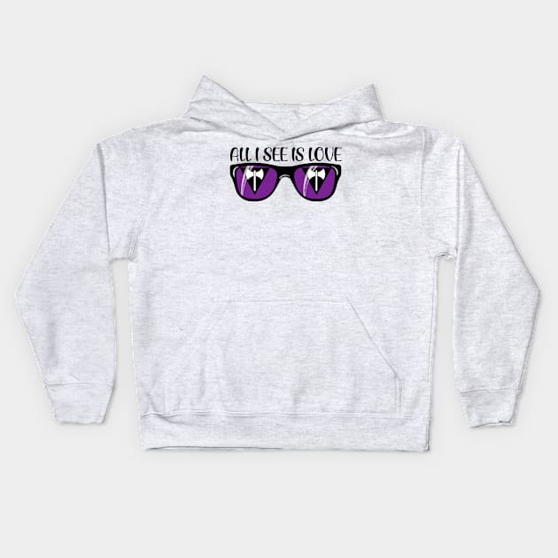 Lesbian Pride Sunglasses - Love Kids Hoodie by Blood Moon Design